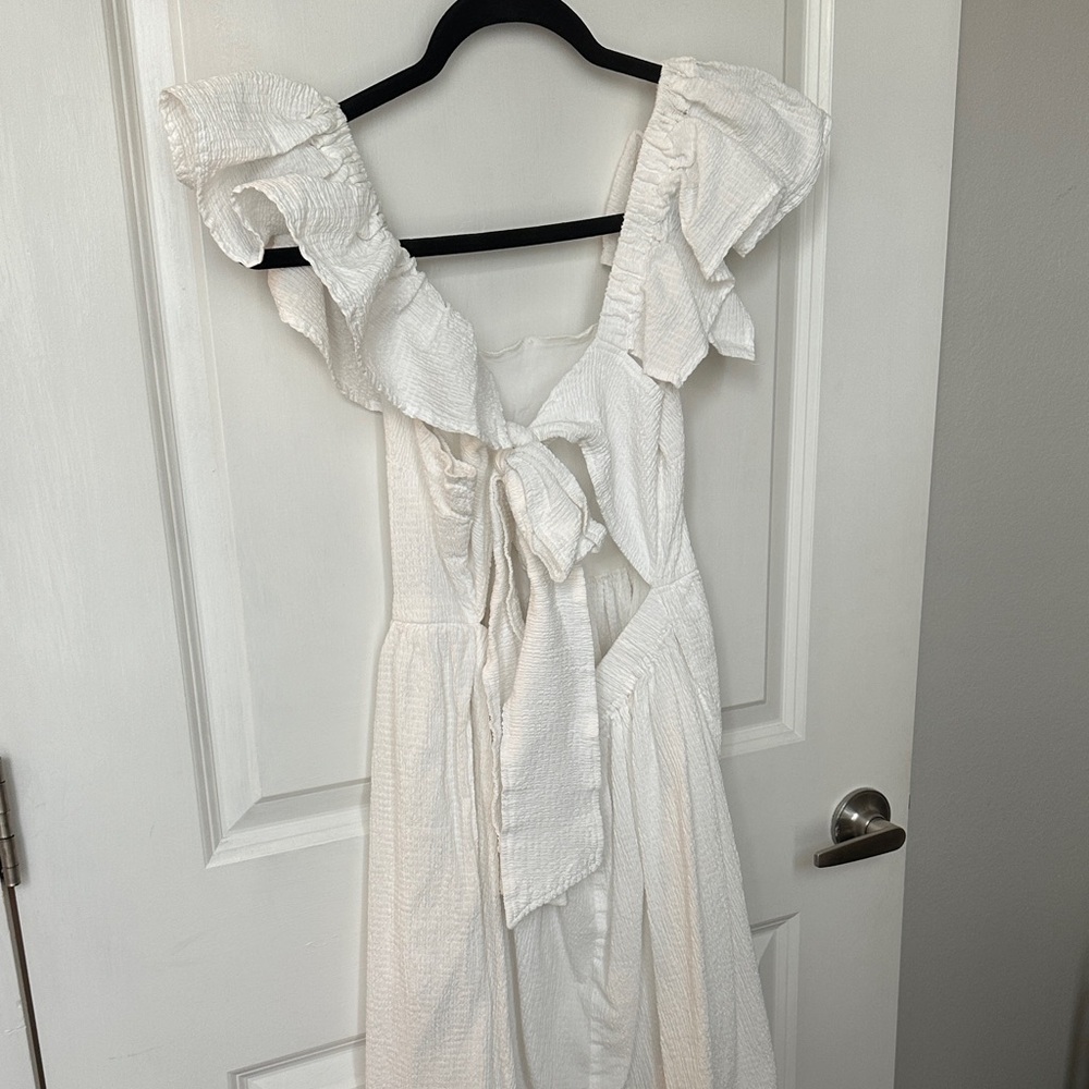 White Ruffled Dress - Picture 2 of 3